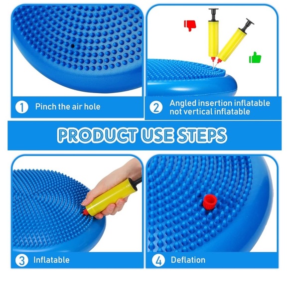 NWT 4 piece wobbly cushion / exercise set - Picture 3 of 10